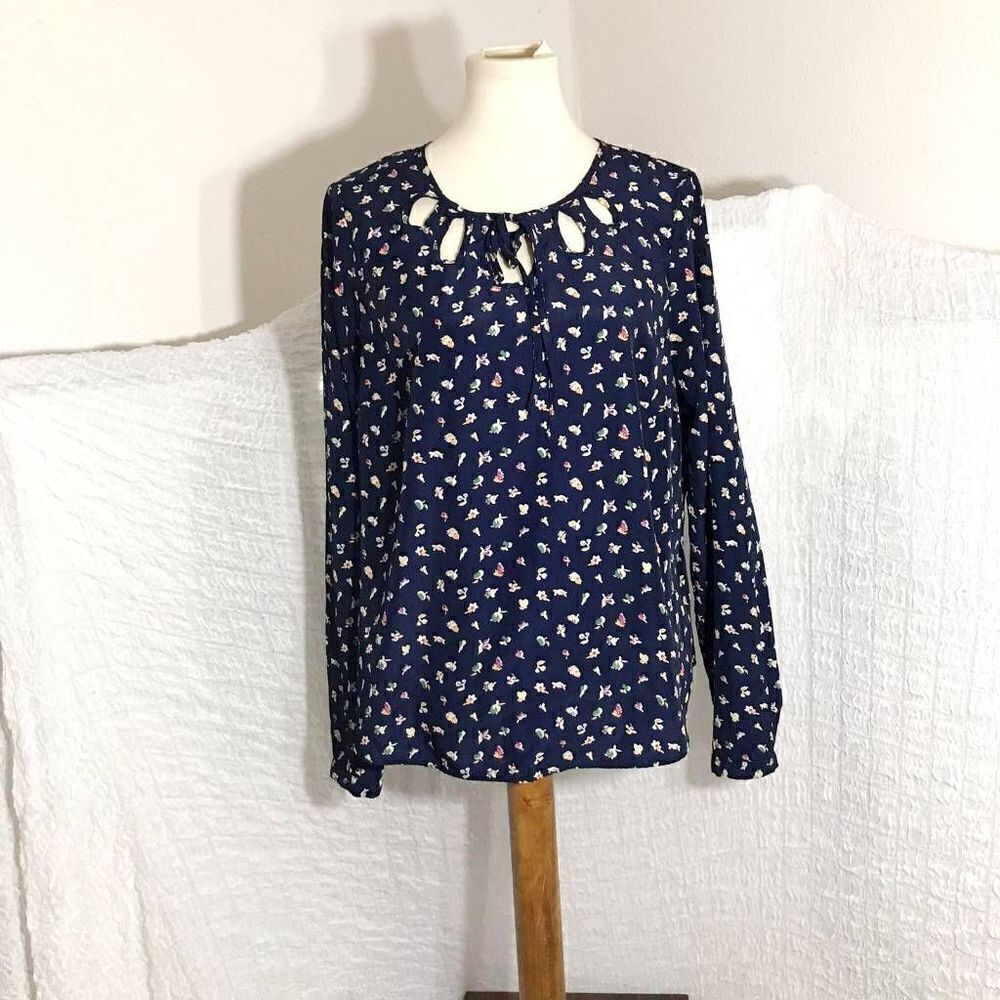 Dalia Collection Flower Print Top Size L